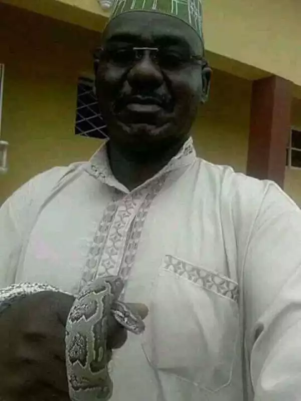 Chief Of Army Staff, General Buratai Takes A Selfie With His Pet, A Snake